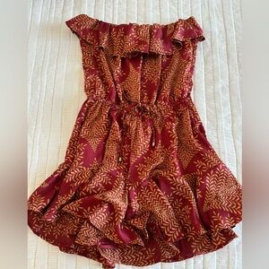 Red Floral Romper by Here Comes the Sun